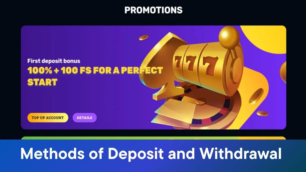 Rocket play Methods of Deposit and Withdrawal