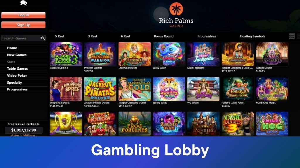Gambling Lobby of Rich Palms 