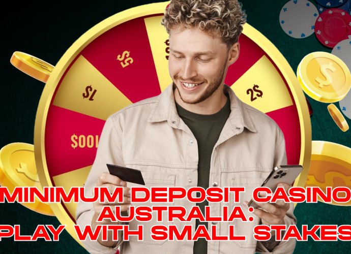 An illustration of a minimum deposit casino in Australia, emphasizing a lively environment and diverse gaming choices.